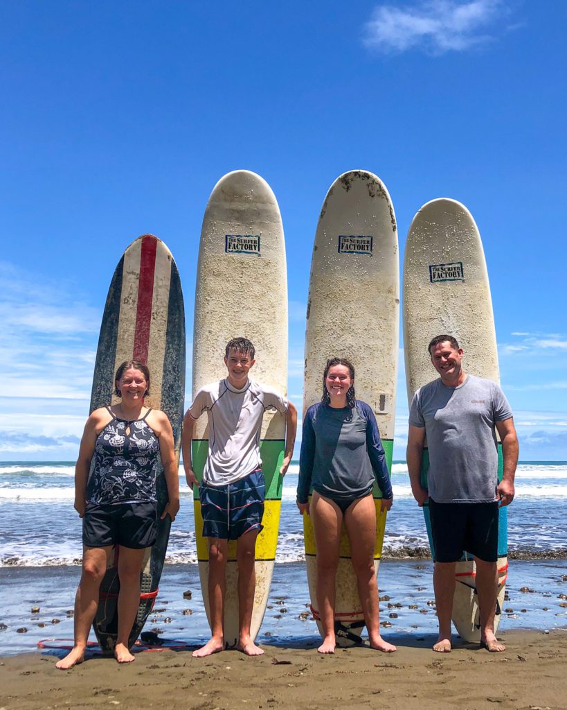 Surf lessons were right at the top of the highlight list of our 10 days in Costa Rica